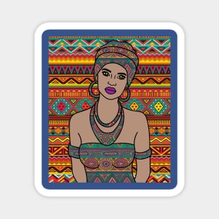 Retro Vintage Sunset Africa At Night Magnet