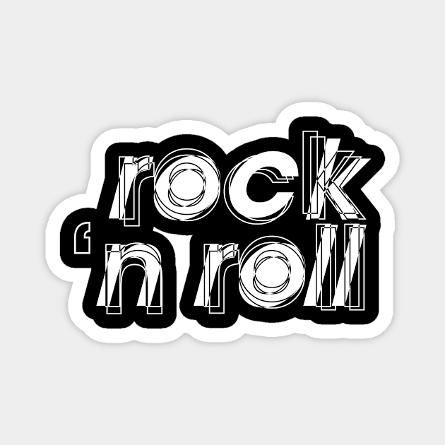 rock n roll logo Magnet by lkn