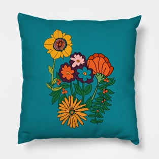 Retro Botanical Pillow