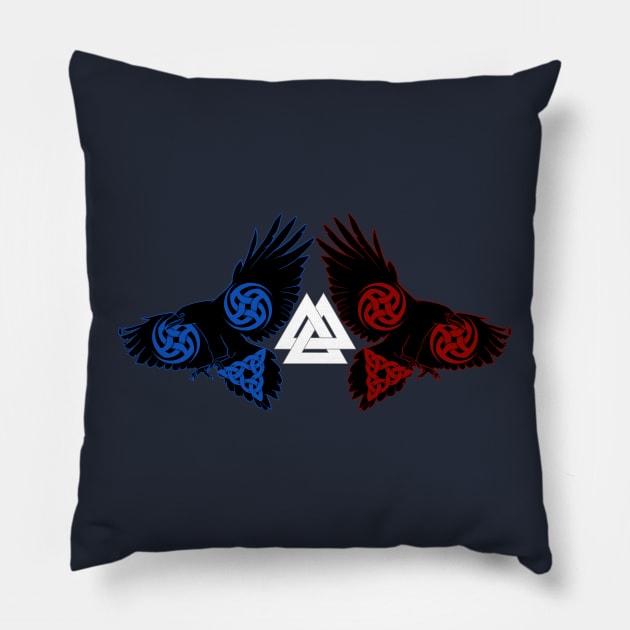 Huginn & Muninn Pillow by Envorenn