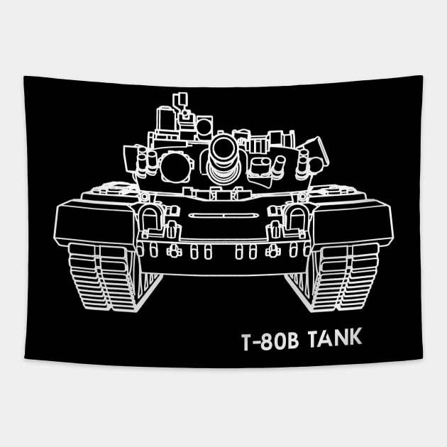 T80B Main Battle Tank Tapestry by Arassa Army