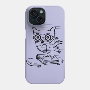 Owl With Skateboard Phone Case