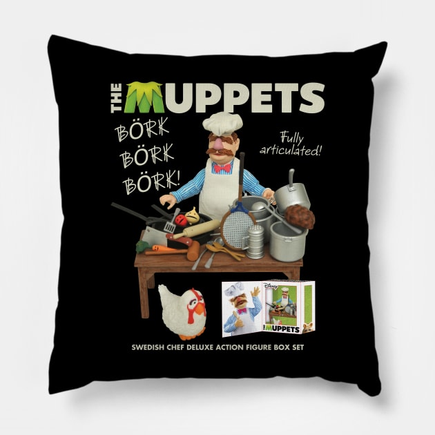 Swedish Chef Action figure Pillow by delpionedan