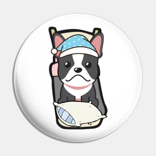 Cute french bulldog is going to bed Pin