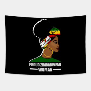 Proud Zimbabwean Woman, Zimbabwe Flag African Tapestry