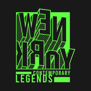 New York Contemporary Legends Typography Neon T-Shirt