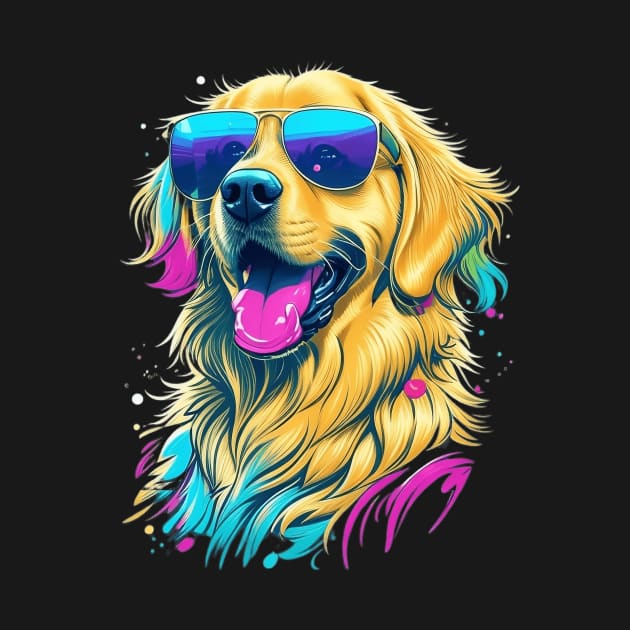 Cool Golden Retriever Dog with Sunglasses by Relax and Carry On