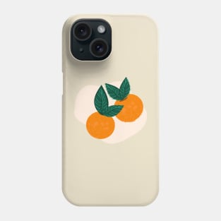 oranges with leaves Phone Case