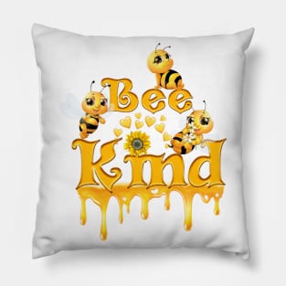 Three Friendly Bees Pillow