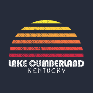 Lake Cumberland Kentucky Sunset Fishing Retro T-Shirt