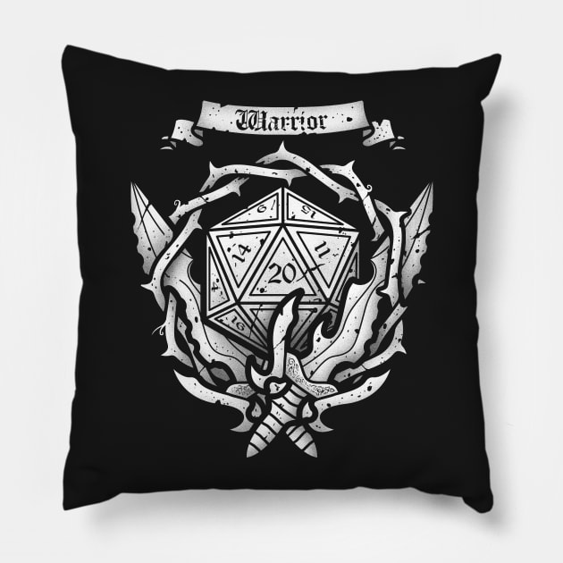 Warrior Crest Pillow by LetterQ