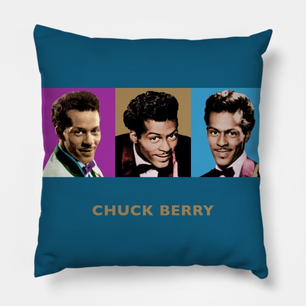 Chuck Berry Pillow by PLAYDIGITAL2020