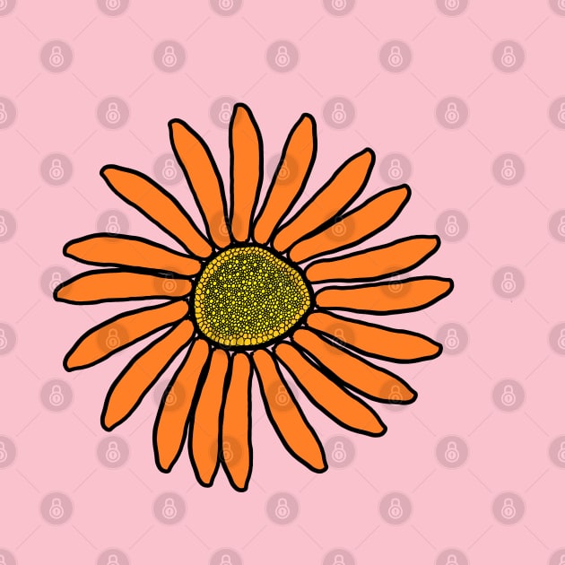 Beautiful, Cute, Pretty, Orange flower design. by Blue Heart Design