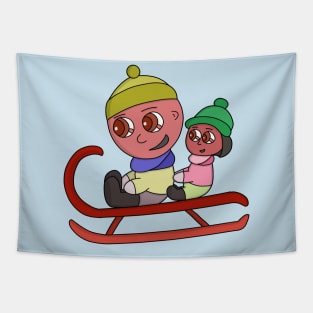 Kids Sleigh Tapestry