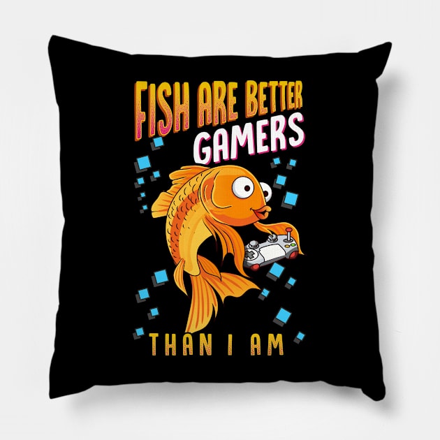 Funny Gamer Saying Pillow by PixelArt