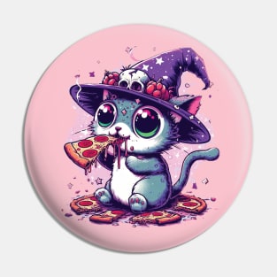 Cat-tastic Pizza Party Pin