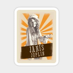 Vintage Aesthetic Janis Joplin 80s Magnet