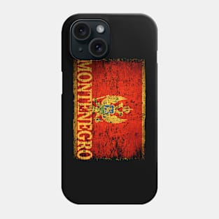 Montenegro Flag Gift Women Men Children Montenegro Retro Vintage Phone Case