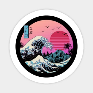 Retro New Wave The Great Wave off Kanagawa Magnet