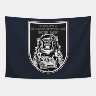 Space Monkey Astronaut Tapestry