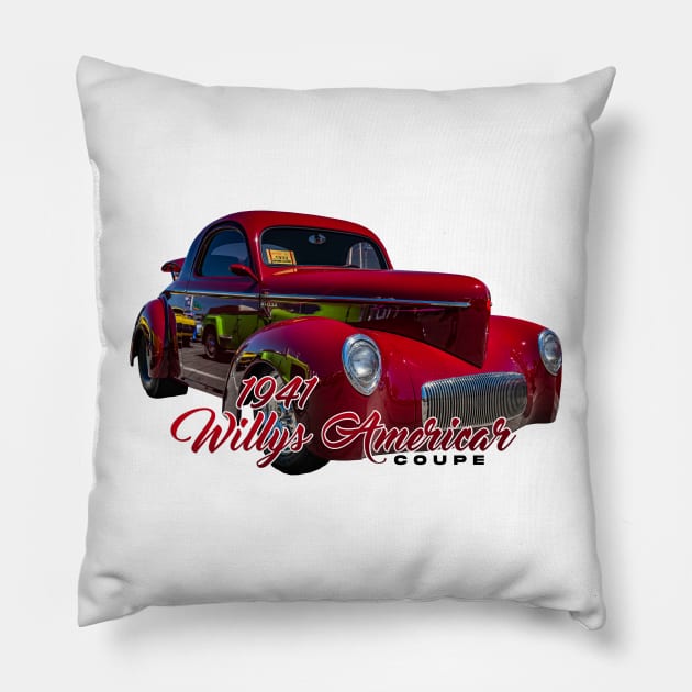 1941 Willy Americar Coupe Pillow by Gestalt Imagery