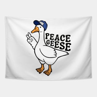 Peace Geese Silly Goose with Hat Tapestry