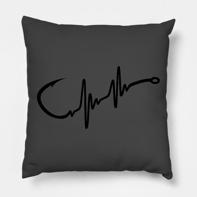 Fishing Hook Pulse Pillow by  The best hard hat stickers 