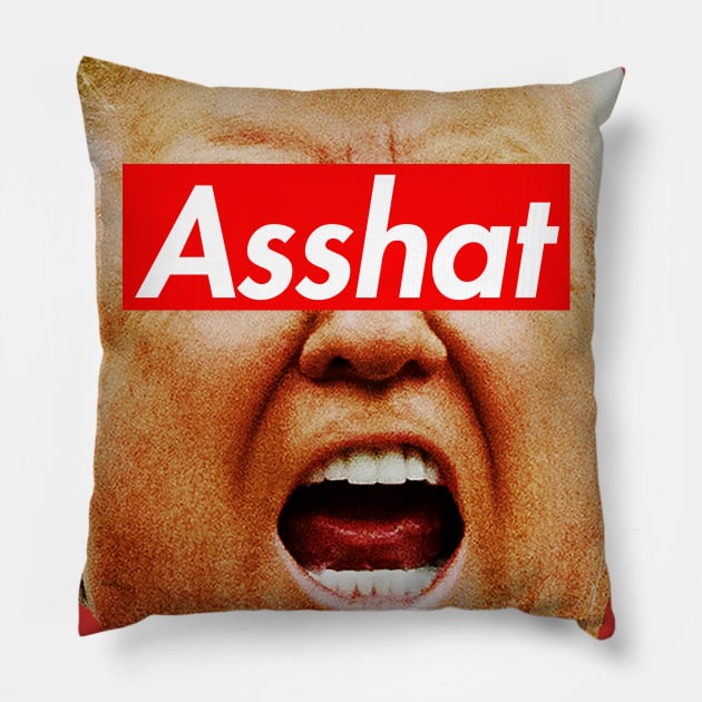 trump Asshat Pillow by Tainted
