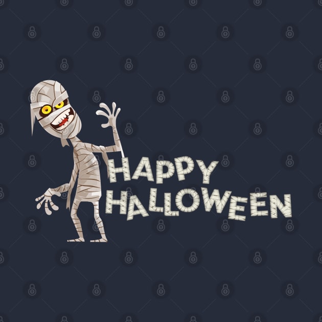 Mummy Scary and Spooky Happy Halloween Funny Graphic by SassySoClassy