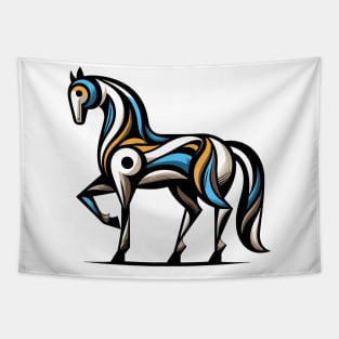 Horse illustration. Illustration of a horse in cubism style Tapestry