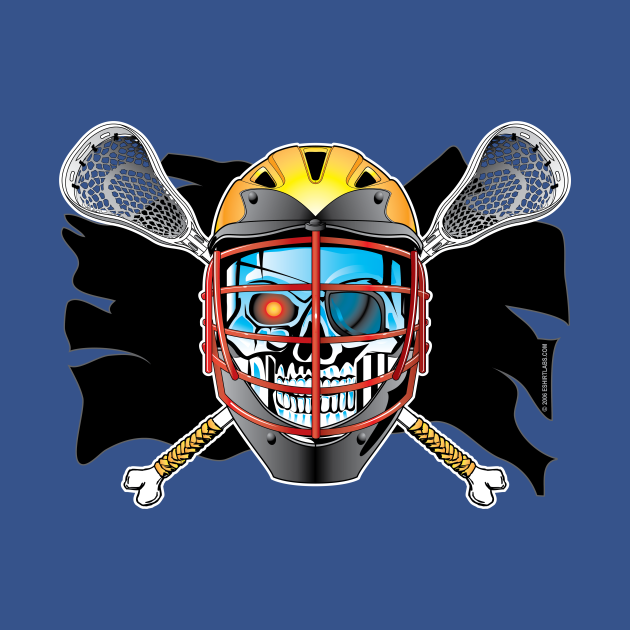 Pirate Lacrosse Skull and Cross Sticks Pirate Lacrosse Skull And