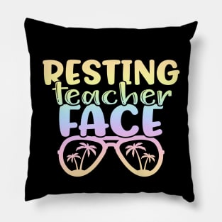 Resting teacher face - teacher joke/pun Pillow