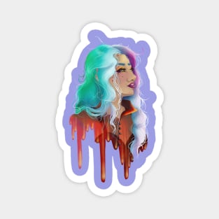 Drippy Dreamy Portrait Magnet