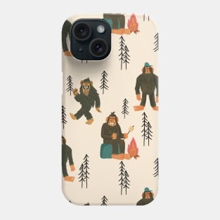 BigFoot Sasquatch Yeti Camping in the Woods Phone Case