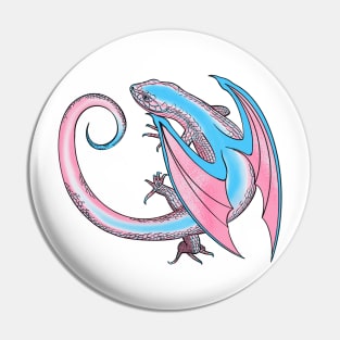 Transgender Pride Dragon Pin