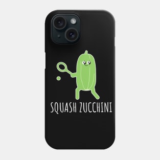 Squash Zucchini Funny Zucchini Playing Squash Phone Case