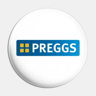 Preggs Pregnancy Greggs The Baker Logo Pin