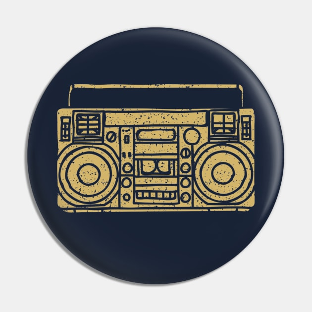 Retro Ghettoblaster Pin by Sloat