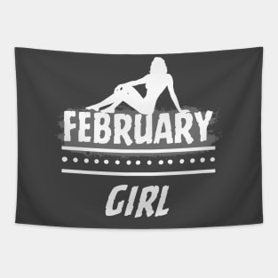 Birthday Gifts for Women February Girl February Woman Pose Style Tapestry