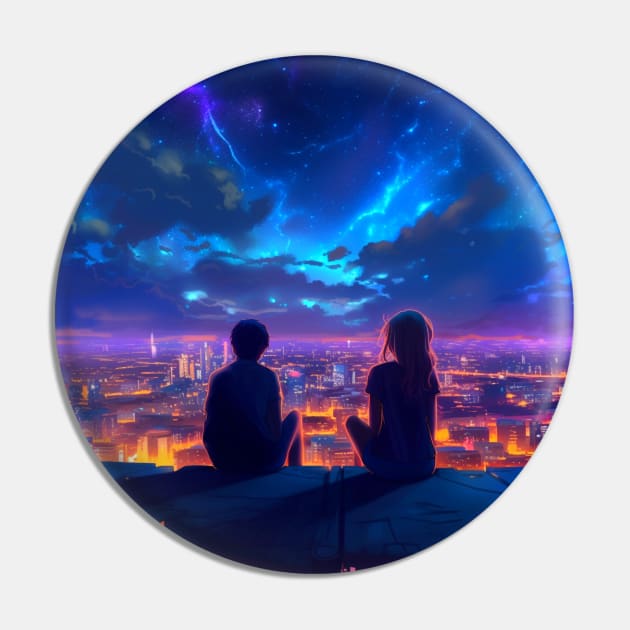 Going on a Valentine's date on top of the roof while watching the beautiful City Light and stars Pin by The Alien Boy Art