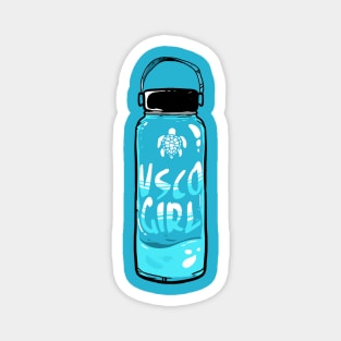 VSCO GIRL TURTLE HYDRO FLASK  Stickers Magnet