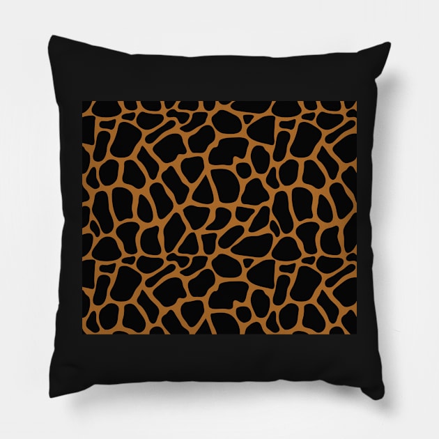 Modern Animal Skin Pattern Giraffe Pillow by Lemonflowerlove