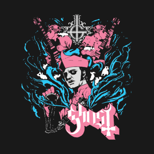 Ghost Retro Pink T-Shirt