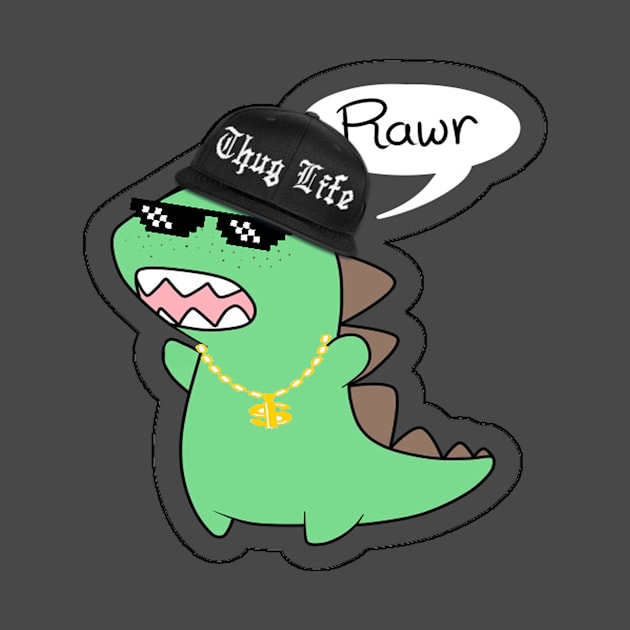 Thug Dinosaur Rawr by Inviticus