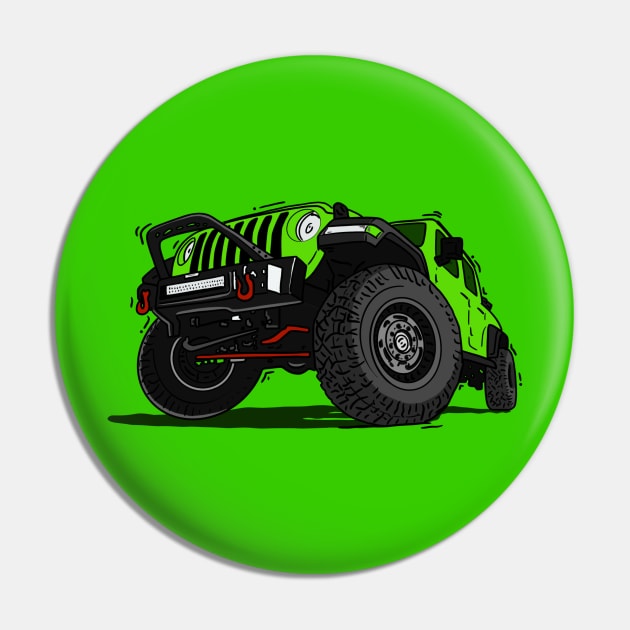 Green Jeep Illustration Pin by 4x4 Sketch