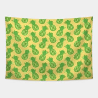 Pineapple Pattern Tropical Watercolor Tapestry