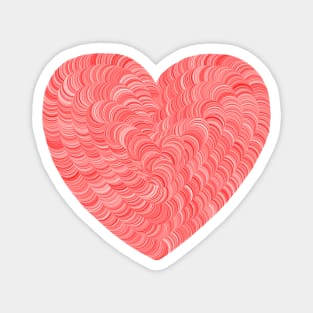 Holiday Peppermint Heart Magnet