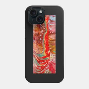 Acrylic abstract fluid rainbow tornado paint Phone Case