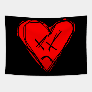 Emo Heart Tapestry