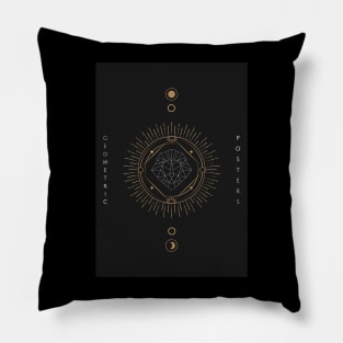 Geometric Lion Astrological Tarot Card Pillow